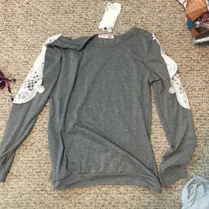 long sleeve grey shirt