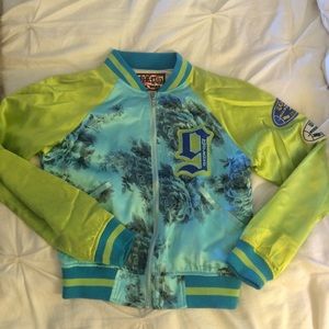 Tokyo Denim Bank 100% silk bomber jacket