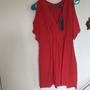 Lulus orange cut out dress