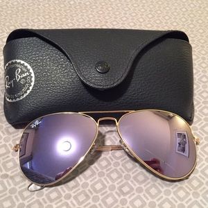 Lilac Ray Ban flash sunglasses