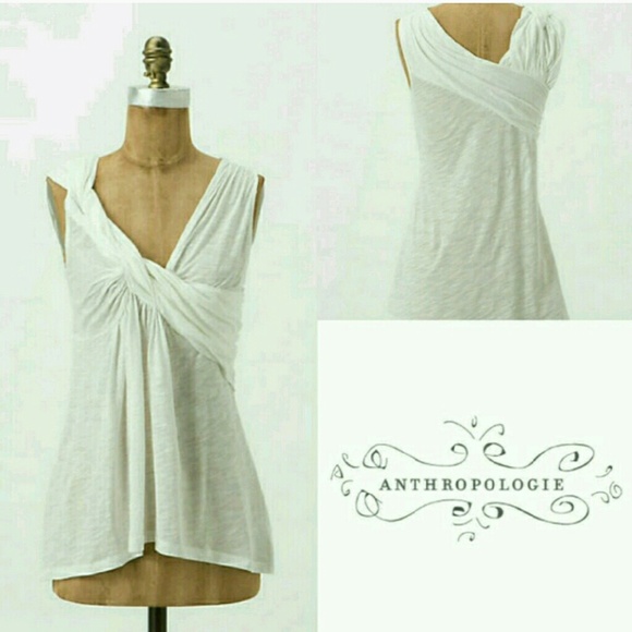 Sale! Anthropologie Twist and Flounce Tank