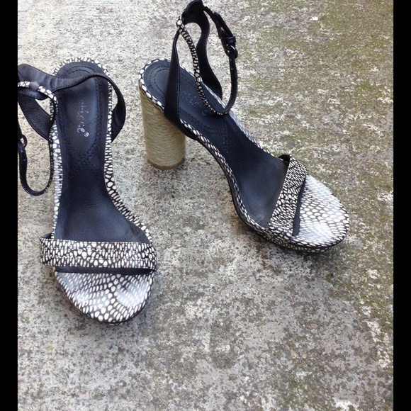 Snakeprint ankle strap sandal espadrille heels - Picture 4 of 4
