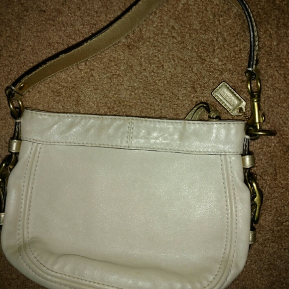 Cute white and gold small purse