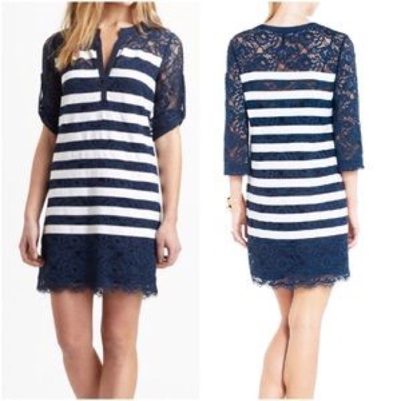 BCBGMaxAzria Dresses & Skirts - BCBG Lace Striped Dress