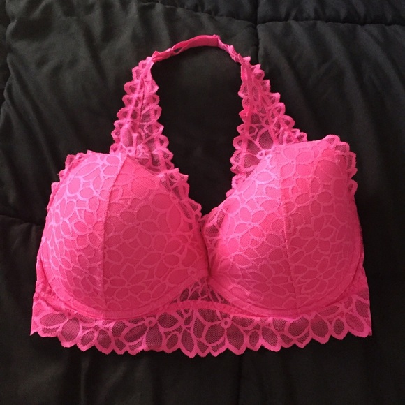 Victoria's Secret Other - Victoria's Secret Pink Lace Halter Bra