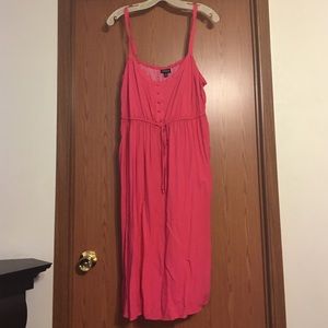 Pink and white Torrid dress knee length