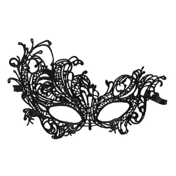 Sexy Black Lace Mask (A1) - Picture 5 of 7