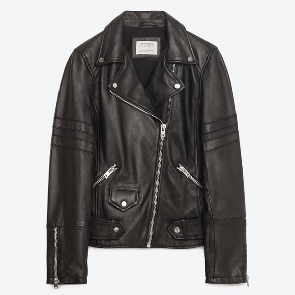 💥SOLD💥 ZARA LEATHER JACKET - Picture 3 of 4