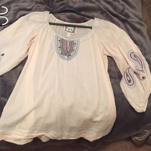 Chelsea and violet peasant sleeve shirt