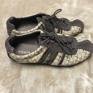 Brown authentic coach shoes