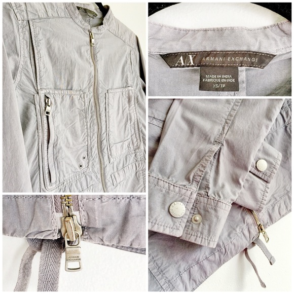 ✨A/X Armani Exchange Biker Jacket 100% Cotton✨ - Picture 2 of 4