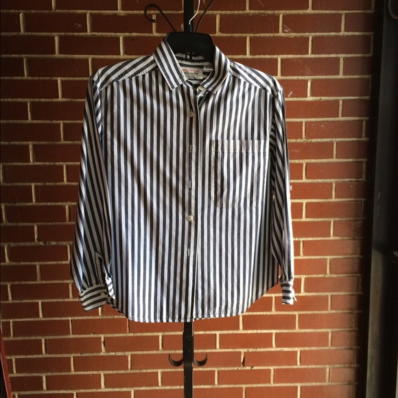 Talbots petite striped button up.