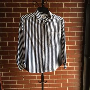 Talbots petite striped button up.