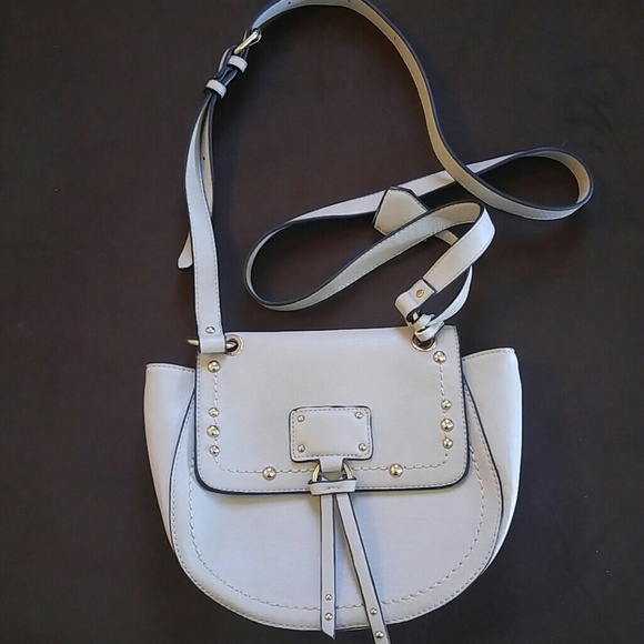 Sole society grayish saddle purse