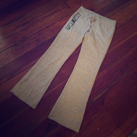 PINK heather gray Flare pants