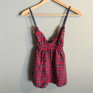 Flannel sleep tank