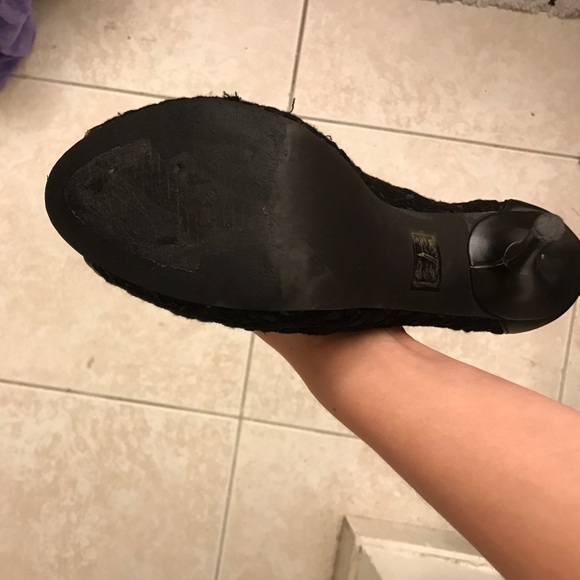 Bebe Silver Stiletto Lace Open Toe Ankle Booties 9 - Picture 3 of 3