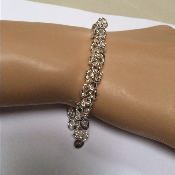 Brilliant Silver Twist Chain Bracelet