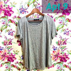 RESERVED for Sara NWT Rose Gold Geo Print Grey Tee