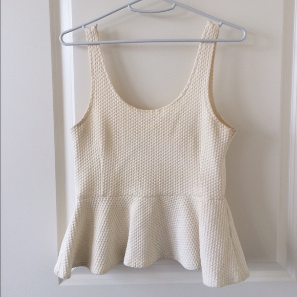 Anthropologie textured peplum top