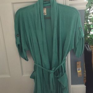 DKNY jeans belted cardigan