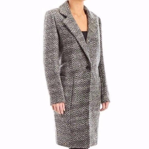 Zac Posen Boyfriend Herringbone Coat•NWT - Picture 2 of 6