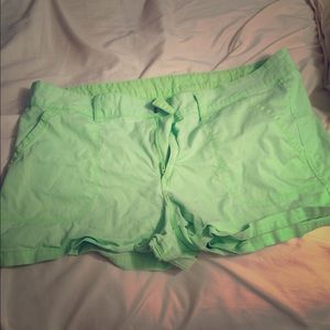Lime-green Arizona jean shorts