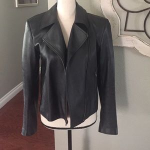 Soft leather biker DKNY jacket