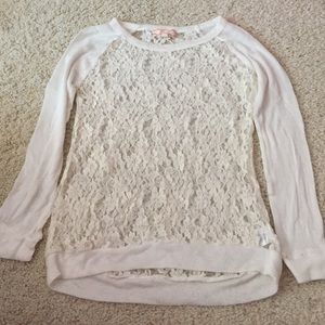 White Floral Lace Long Sleeve