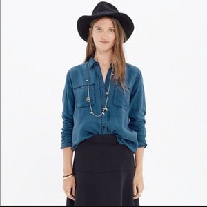 Madewell linen chambre shirt