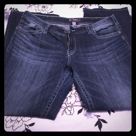 Plus women's silver jeans