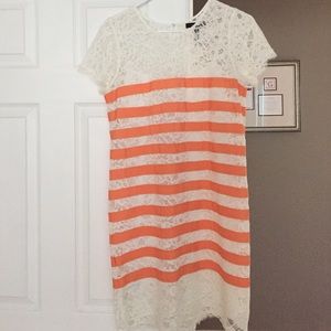 BCBG striped lace dress