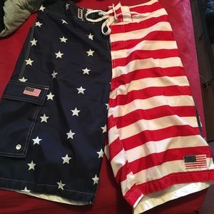 American Flag Swim Shorts