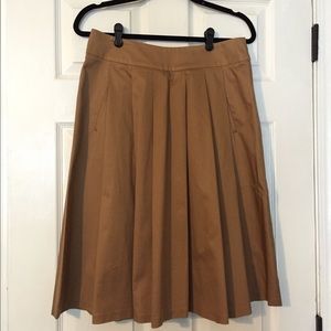 Salvatore Ferragamo Pleated A Line Skirt