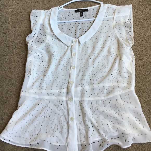 Sheer Jessica Simpson shirt