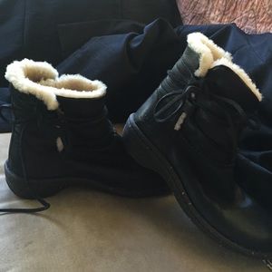 UGG Black Leather Bootie