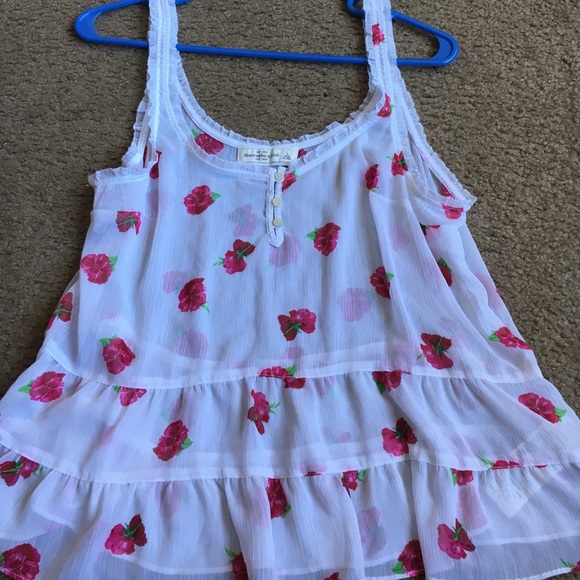 Sheer Abercrombie & Fitch flower tank top