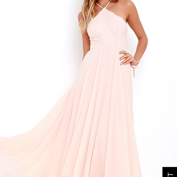 Lulu's Peach Maxi Dress.