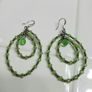 Green earrings