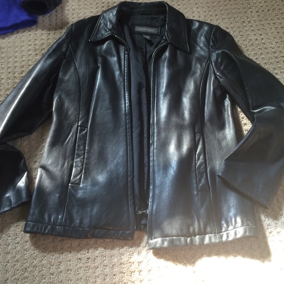 Leather banana republic jacket