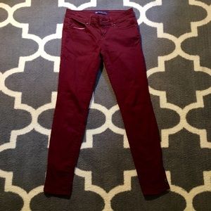 Burgundy Divine Rights of Denim Skinny Jeans