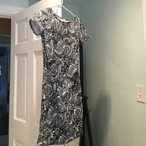 Pinkblush maternity mint/navy paisley dress