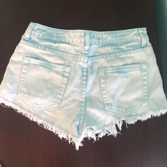 Blue high waisted shorts