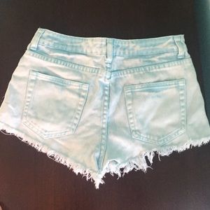 Blue high waisted shorts