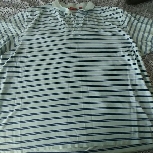Izod Blue Striped Polo
