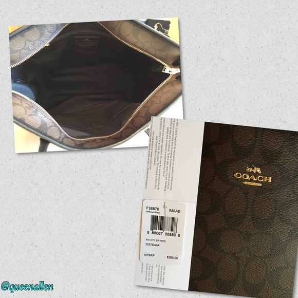 πCoach Signature City ToteπSold to Client @ work - Picture 3 of 4