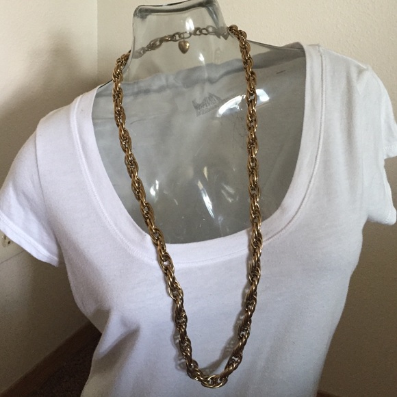 Betsey Johnson Chunky Gold Tone Chain Necklace