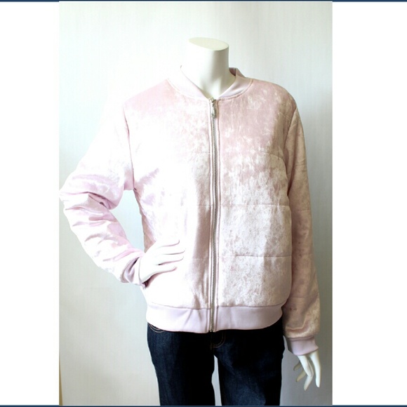 NWT Pink Velvet w/metallic puffer Jacket sz XL - Picture 1 of 4