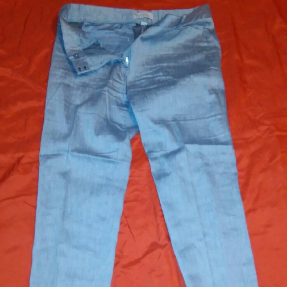 Gap pants. Blue tweed look. Lightweight fabric.