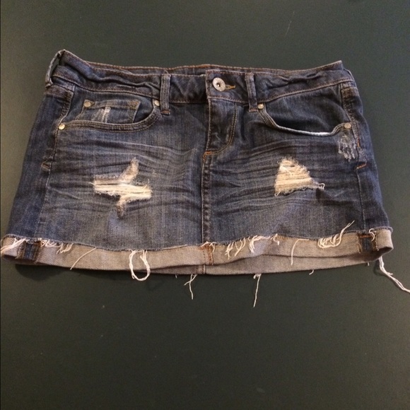 Denim mini skirt